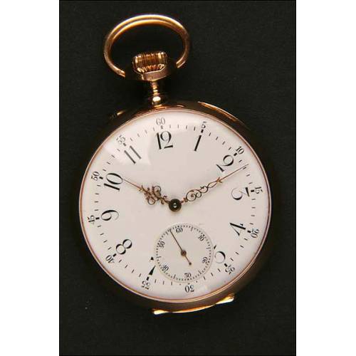 Lepinne pocket watch in solid gold. 1890