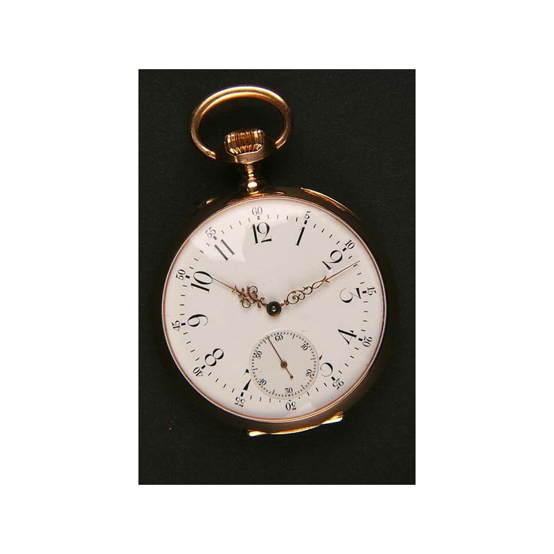 Lepinne pocket watch in solid gold. 1890