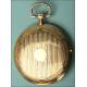 Tavannes pocket watch. Solid gold. 1915