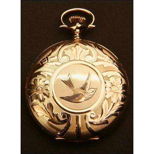 Savonette pocket watch. Solid gold. Circa 1919