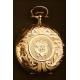 Savonette pocket watch. Solid gold. Circa 1919