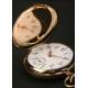 Reloj de bolsillo savonette en oro macizo, 53mm y 104gr.