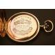 Longines pocket watch in solid gold, savonette.50mm.