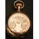 Pocket watch in 14K solid gold.