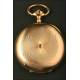 Reloj de bolsillo en oro macizo de 14K. 1890. 53 mm