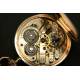 Reloj de bolsillo en oro macizo de 14K. 1890. 53 mm