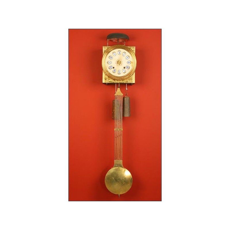 Antique Morez Type Wall Clock. France, ca. 1870- 1900.