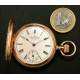 Precioso reloj de bolsillo Waltham. 1914. Oro macizo de 14K