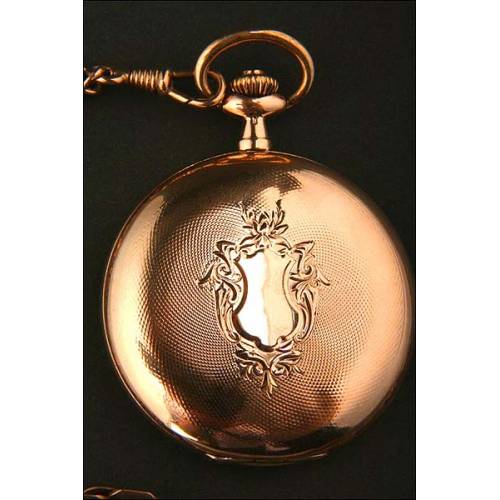 Reloj de bolsillo Philadelfia. 1876. Oro macizo de 14K.
