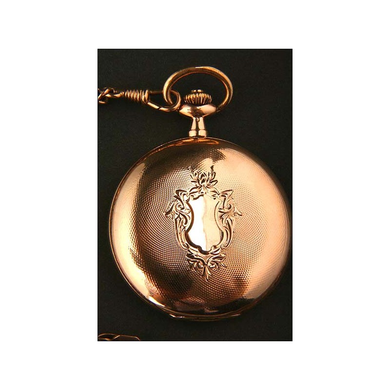 Reloj de bolsillo Philadelfia. 1876. Oro macizo de 14K.