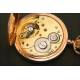 Reloj de bolsillo en oro macizo de 14K. 1900-1910.