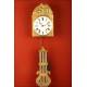 Morez Wall Clock with Rare Rod Pendulum. S. XIX