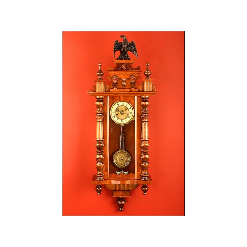 Beautiful Wall Clock with Music Box. Year 1880-1900