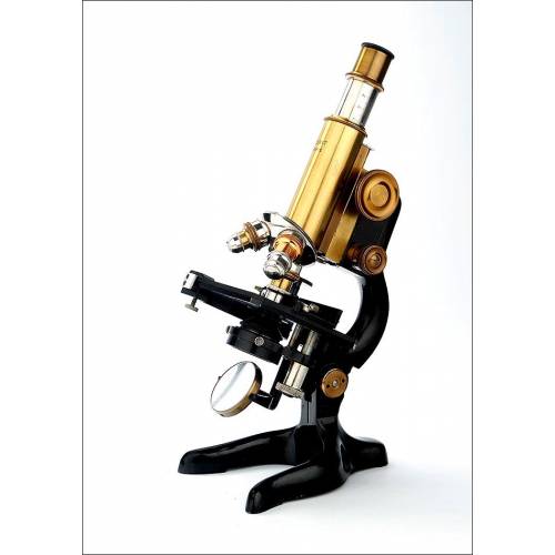 Antique Cogit Microscope with Micrometric Adjustment. France, Circa 1910