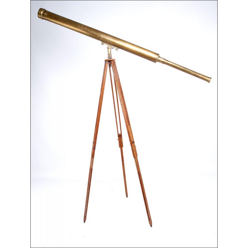Beautiful Antique Celestial Telescope with Original Tripod. Circa 1850