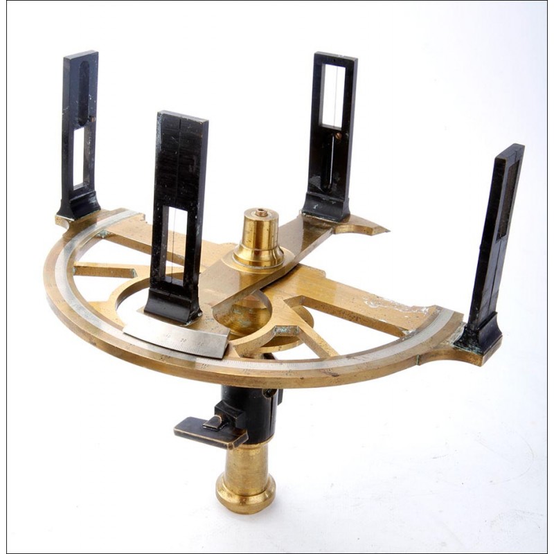 Magnificent Antique Brass Graphometer in Very Good Condition. France, 18th-19th Century