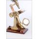 Antiguo Microscopio Profesional J. Newton & Son. Inglaterra, 1870