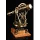 Large Theodolite for Topographical Research in Original Case. London, Circa 1900