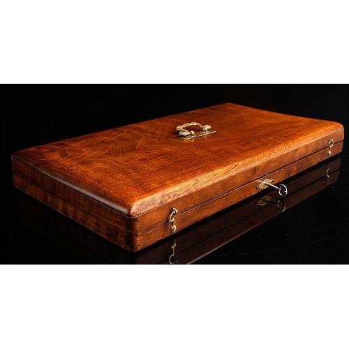 Elegant Wooden Surgeon's Instrument Case. Circa 1850