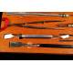 Antique Case with Instruments for Specimen Preparation. Germany, Circa 1910
