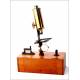 Rare Two Position Microscope in Very Good Condition. England, Circa 1900