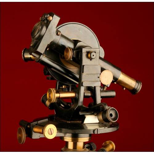 Rare Austrian Theodolite With Field Tripod. Circa 1900. R&A Stainless, Vienna.