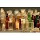 Large Collection of Glass Apothecary Bottles and Labels. 1st Half s. XX.