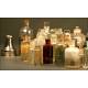 Large Collection of Glass Apothecary Bottles and Labels. 1st Half s. XX.