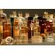 Large Collection of Glass Apothecary Bottles and Labels. 1st Half s. XX.