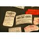 Large Collection of Glass Apothecary Bottles and Labels. 1st Half s. XX.