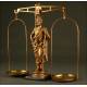 Elegant Pharmacy Scale in Very Good Condition. Years 70 of S. XX. With Image of Asclepius