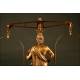 Elegant Pharmacy Scale in Very Good Condition. Years 70 of S. XX. With Image of Asclepius