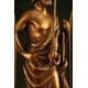 Elegant Pharmacy Scale in Very Good Condition. Years 70 of S. XX. With Image of Asclepius