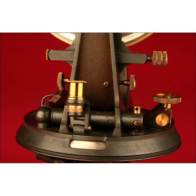 Transit or Theodolite Brass Surveyor Instrument & Case, Stanley, London