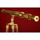 Brass Telescope on Wooden Tripod. 1920's. Good condition.
