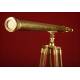 Brass Telescope on Wooden Tripod. 1920's. Good condition.