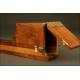 French Inclinometer, WWI. In Perfect Condition. With its original walnut box.