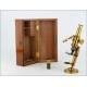 Attractive Fine Working Antique Brass Microscope. Circa 1900