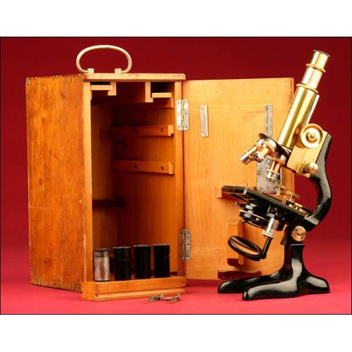 Impressive Ernst Leitz Wetzlar Professional Microscope. Ca. 1920.