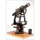 Attractive American Theodolite from the 1930's. With Original Case and Wooden Base.