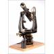 Attractive American Theodolite from the 1930's. With Original Case and Wooden Base.