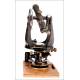 Attractive American Theodolite from the 1930's. With Original Case and Wooden Base.