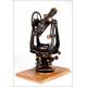 Attractive American Theodolite from the 1930's. With Original Case and Wooden Base.