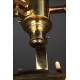 Important English Brass Microscope, Year 1880. Complete, Working and in Original Box