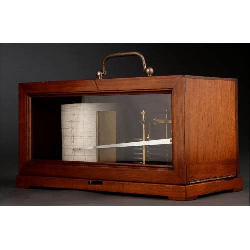 Richard Frères Aneroid Barograph, Manufactured in France Circa 1920. Working