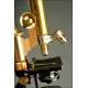 E. Leitz Wetzlar Microscope manufactured in Germany in 1906. In Good Condition and Working