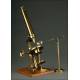 Exclusive English Gilt Brass Microscope, 1860. Very Well Preserved and Working