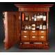 Rare Carved Medicine Cabinet, 19th Century.