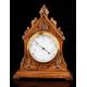 Chadburn Bros. Carved Wood Working Tabletop Barometer. England, 1860