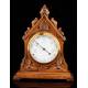 Chadburn Bros. Carved Wood Working Tabletop Barometer. England, 1860